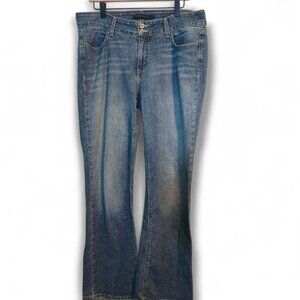 Levi's 526 Slender Boot Cut jeans womens 14 medium wash blue Y2K flap pockets